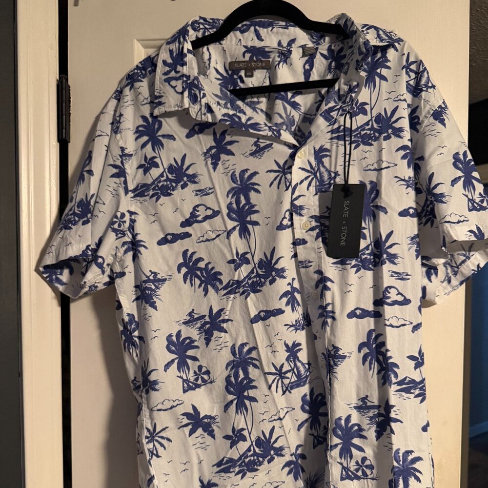 SLATE & STONE S/S BUTTON DOWN SHIRT NWT SZ XXL